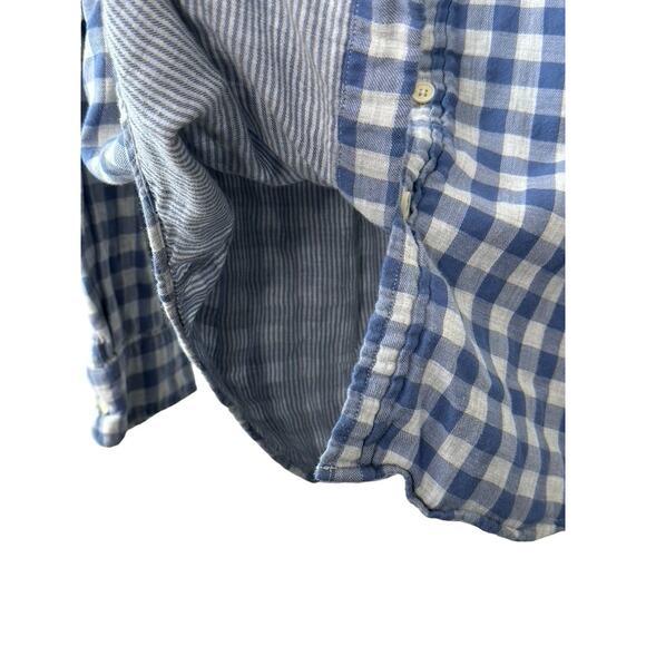 Vineyard Vines Crosby Shirt Cotton Blue & White Check Print Button Down Shirt M - Picture 5 of 8